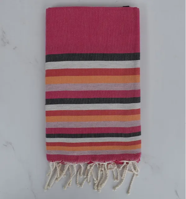 Fouta piatta 6 colori con strisce 