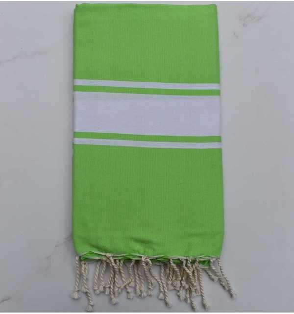 Fouta piatta verde lime 