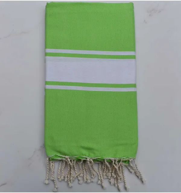 Fouta piatta verde lime 