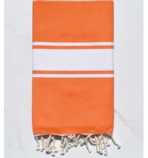 Fouta piatta arancione vivo Fouta Tunisia - 1 2