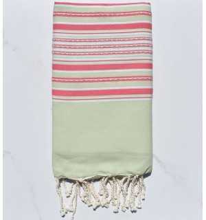 Fouta arabesco pistacchio verde con strisce 