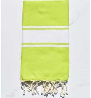 Fouta piatta verde chartreuse Fouta Tunisia - 1 2