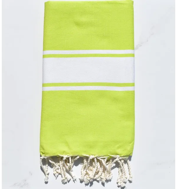 Fouta piatta verde chartreuse 