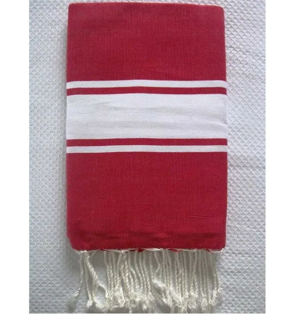 Fouta piatta telo mare Cremisi 