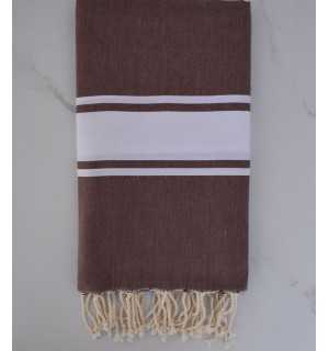 Fouta piatta marrone 