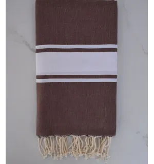 Fouta piatta marrone 