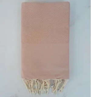 Fouta nido d'ape unita Castagno chiaro 