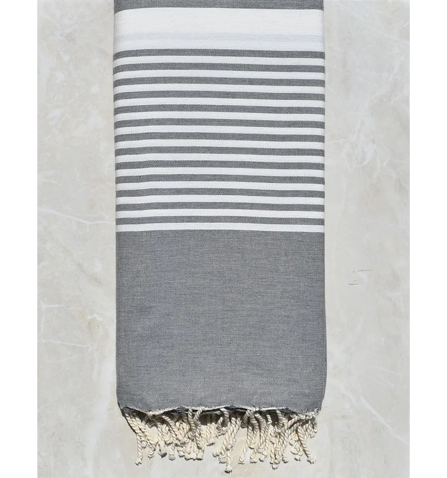 grande fouta grigio acciaio 