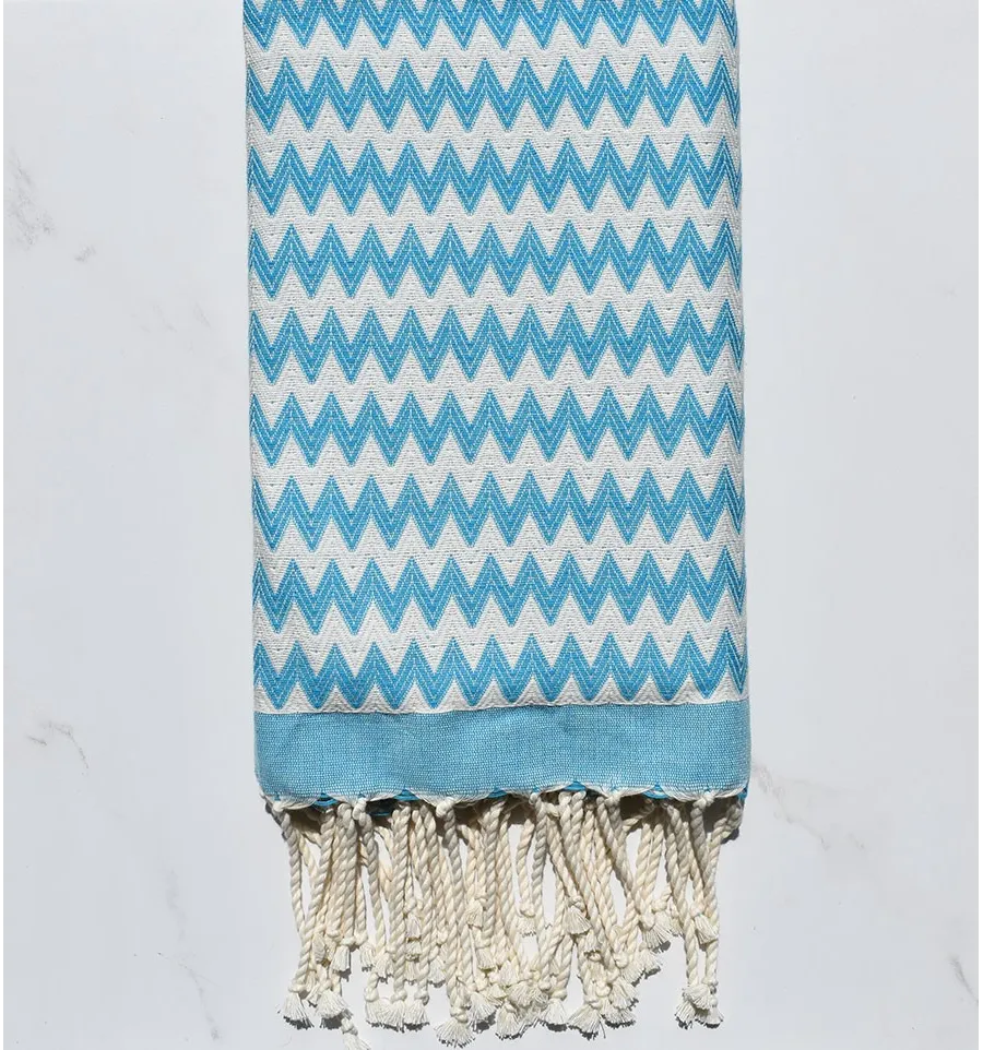 Fouta zigzag azzurro 