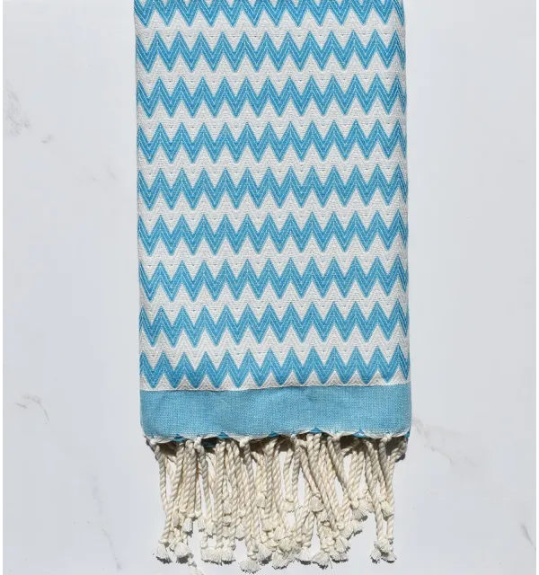 Fouta zigzag azzurro 