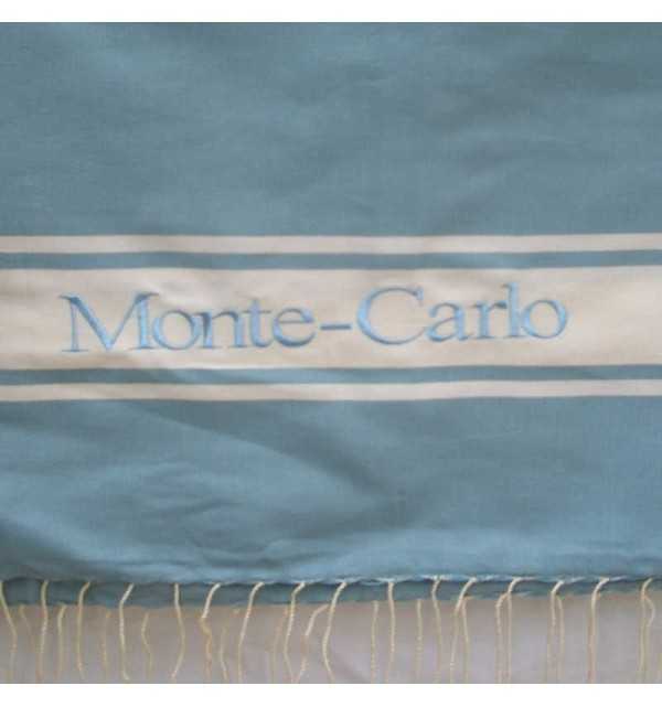 Telo mare ricamato Monte-Carlo 