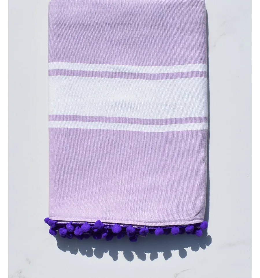 Fouta glicine con pompon 