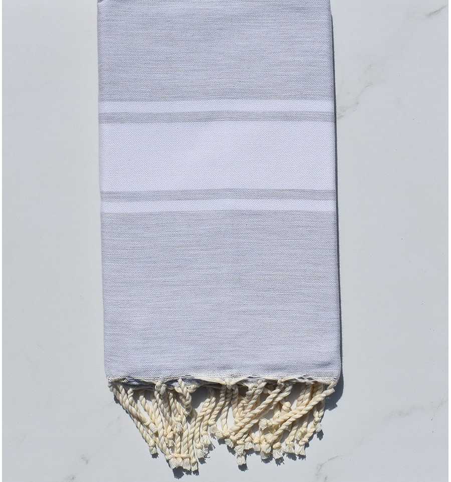 Fouta piatta grigio chiaro 