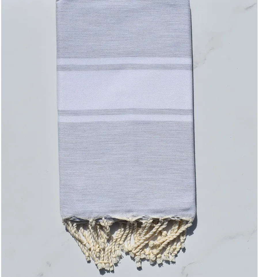 Fouta piatta grigio chiaro 