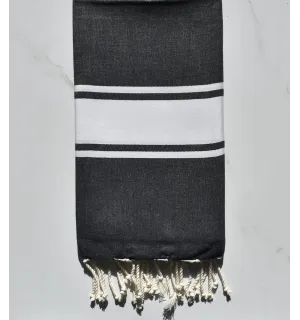 Fouta piatta grigio nero 