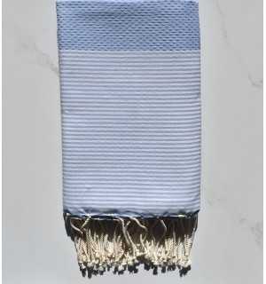 Fouta nido d'ape azzurro fiordaliso 