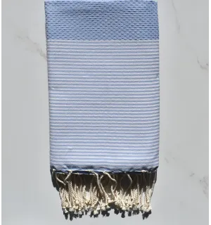 Fouta nido d'ape azzurro fiordaliso 