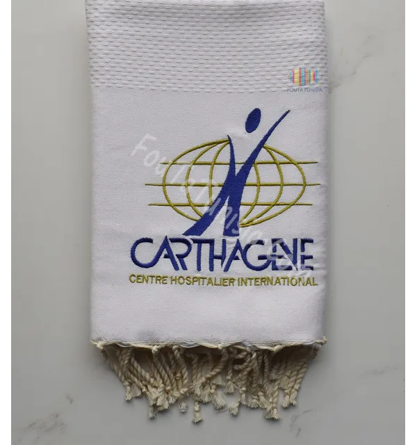 Telo mare ricamato con logo CARTHAGENE 