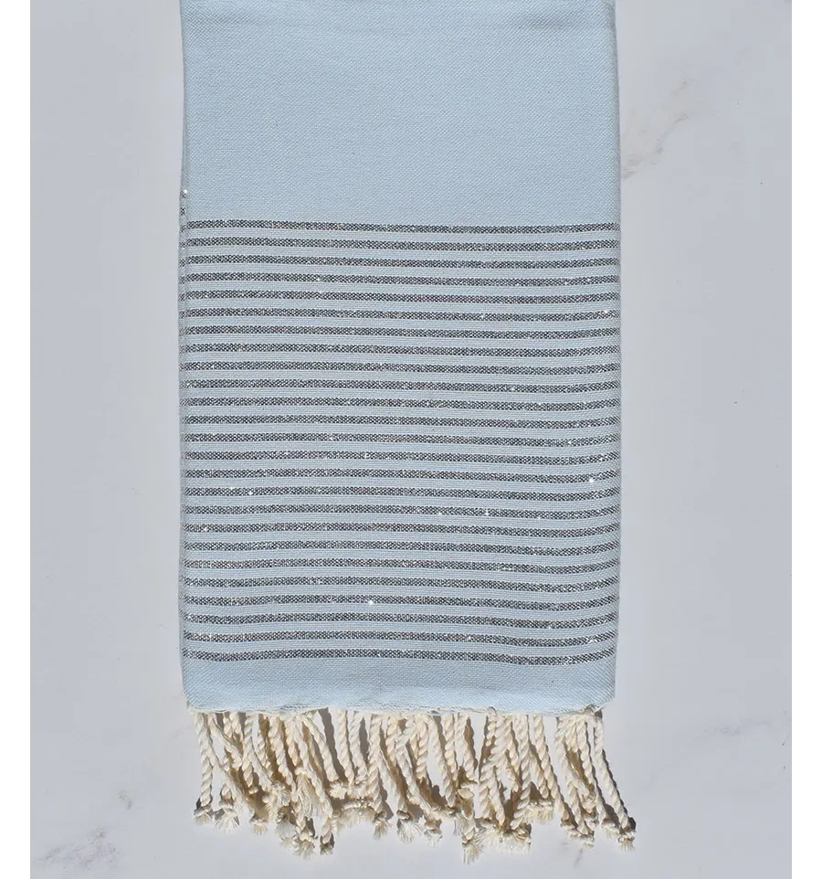 Fouta Lurex blu azurin 