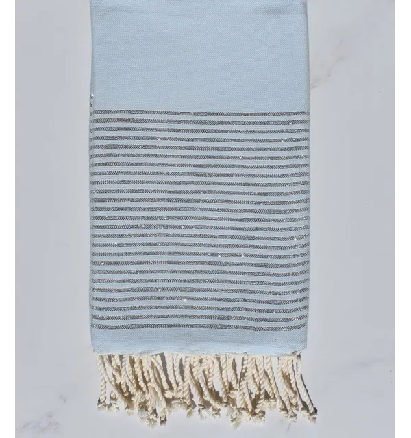 Fouta Lurex blu azurin 