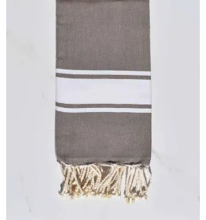 Fouta piatta marrone pastello 