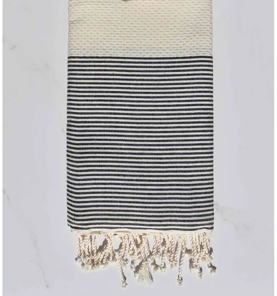 Fouta Giallo Napoli righe nere 