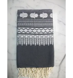 Fouta khomsa Anthracite 