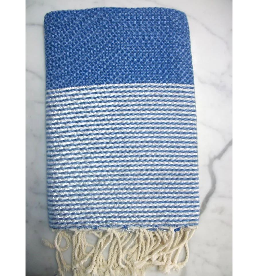 Fouta lurex blu 