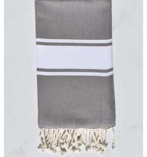 Fouta piatta talpa con strisce 