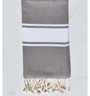 Fouta piatta talpa con strisce 