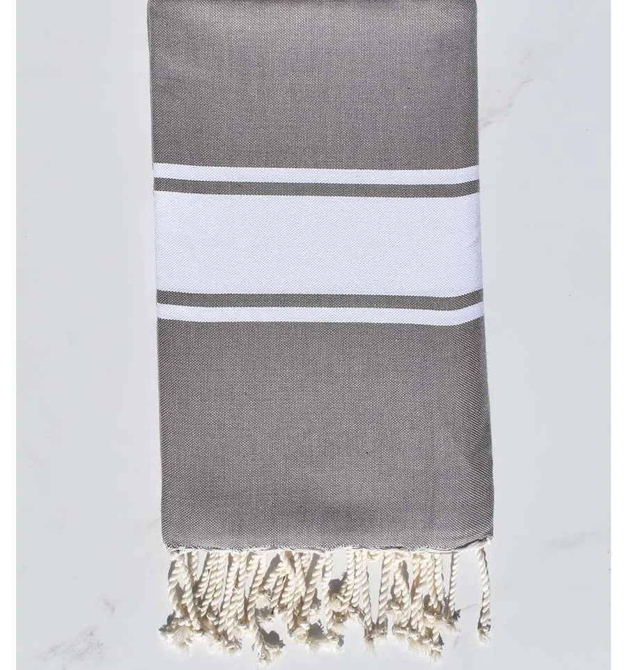 Fouta piatta talpa con strisce 