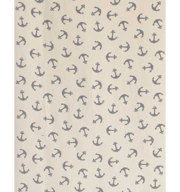 Telo mare jacquard anchor notte blu 