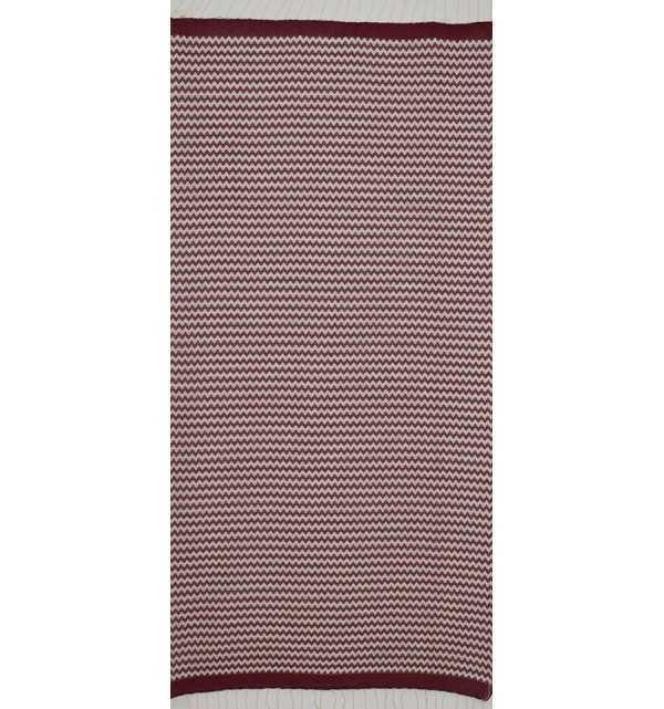 Fouta zigzag Bordeaux 