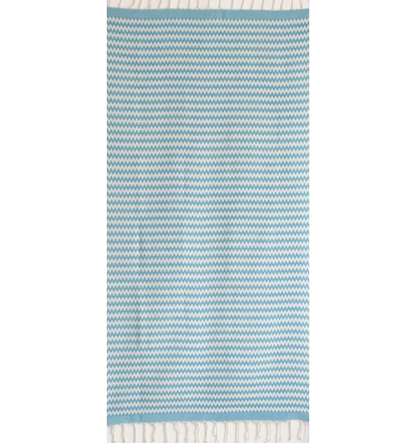 Fouta zigzag azzurro 