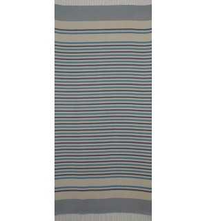 fouta chevron bianco crema e blu  2