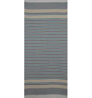 fouta chevron bianco crema e blu  2