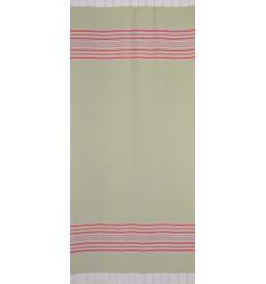 Fouta arabesco pistacchio verde con strisce  2