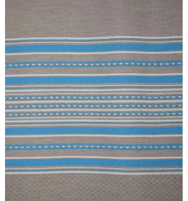 Fouta arabesco taupe chiaro con strisce blu 