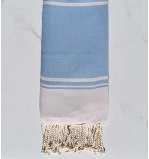 telo mare RAF-RAF fiordaliso blu e rosa pastello pallido Fouta Tunisia - 3 2