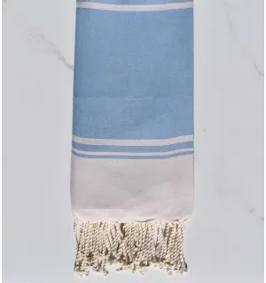 telo mare RAF-RAF fiordaliso blu e rosa pastello pallido Fouta Tunisia - 3 2