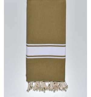 Grande fouta beige oliva chiaro 