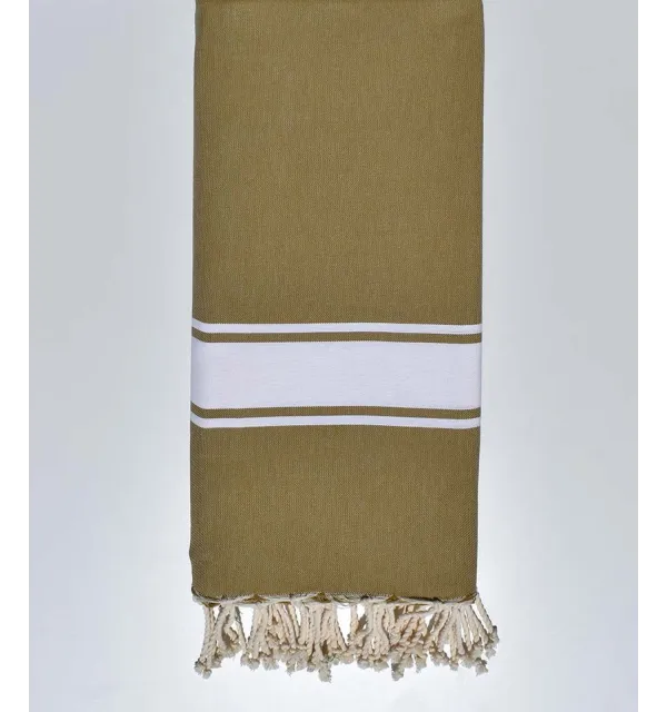 Grande fouta beige oliva chiaro 