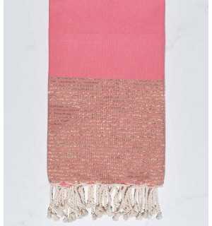 Fouta lurex rosa fragola Fouta Tunisia - 1