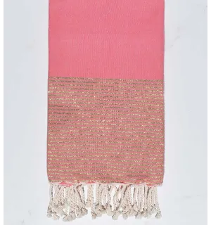 Fouta lurex rosa fragola Fouta Tunisia - 1