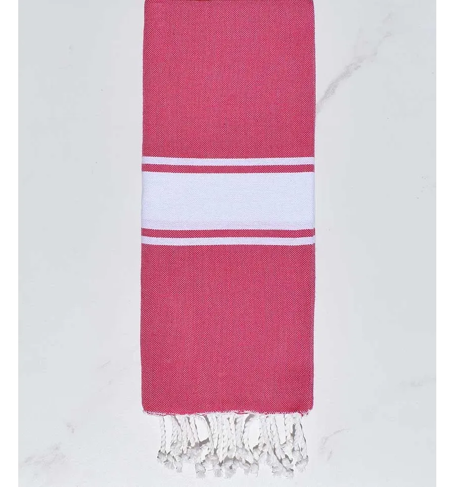 Telo mare piatta per bambini magenta fushia Fouta Tunisia - 1