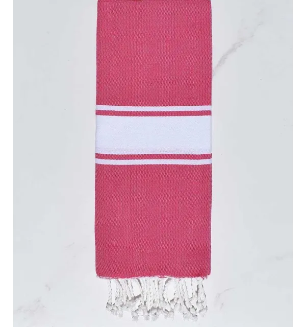 Telo mare piatta per bambini magenta fushia Fouta Tunisia - 1