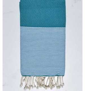 Fouta nido d'ape anatra blu Fouta Tunisia - 1