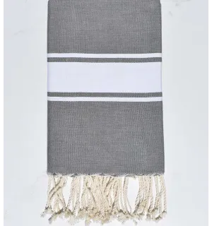 Fouta piatta grigio 1 Fouta Tunisia - 1