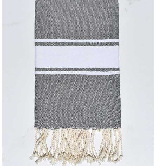 Fouta piatta grigio 1 Fouta Tunisia - 1