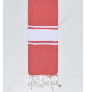 Telo mare per bambini rosso pallido Fouta Tunisia - 1